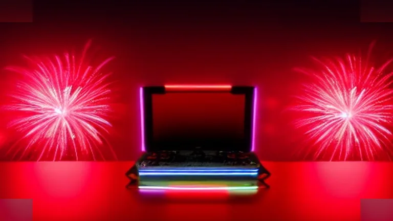 Moody 16:9 RCG gaming thumbnail of glossy chrome Mega Man-style buster chips and a glowing Proto shield fragment over neon fireworks sparks with cyan magenta smoke, no text or logos.