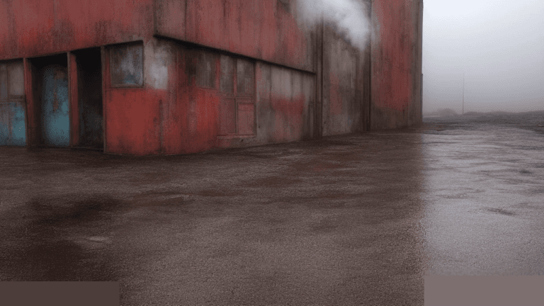 Moody 16:9 RCG gaming thumbnail of a foggy seaside town reflected in a cracked chrome CRT pocket TV with red Otherworld pipes and amber cyan smoke, no text or logos.